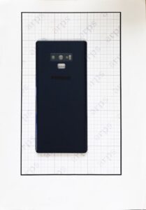 GalaxyNote9 (SM-N960) バックパネル ブルー（カメラレンズ付き）