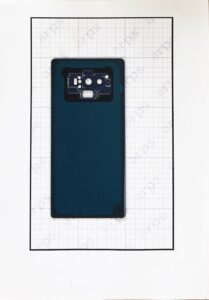 GalaxyNote9 (SM-N960) バックパネル ブルー（カメラレンズ付き）