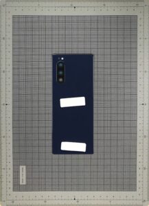 Xperia5 バックパネル ブルー (アウトカメラレンズ付き) ※パネルテープ(バック)付