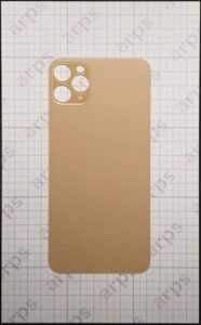 iPhone11Promax バックガラス (レンズ部拡張版) ゴールド
