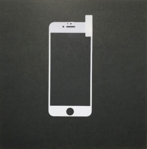 iPhone6, 6s 共通 強化ガラス ハード全面 白