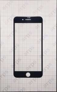 iPhone7Plus, 8Plus 共通 強化ガラス ソフト全面(3D曲面) 黒