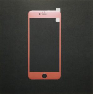 iPhone6Plus, 6sPlus 共通 カラー強化ガラス ソフト全面(3D曲面) ローズゴールド