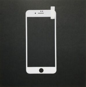 iPhone7Plus, 8Plus 共通 強化ガラス ソフト全面(3D曲面) 白