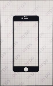 iPhone6Plus, 6sPlus 共通 強化ガラス アンチグレア 指紋防止 黒
