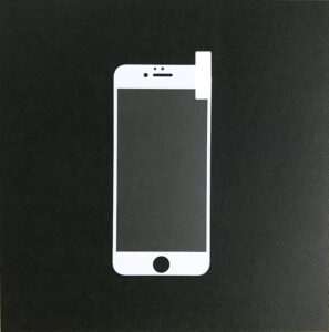 iPhone6, 6s 共通 強化ガラス アンチグレア 指紋防止 白