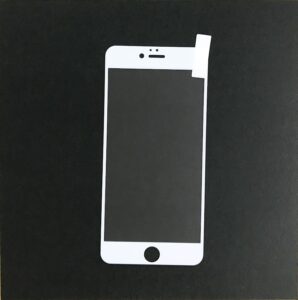 iPhone6Plus, 6sPlus 共通 強化ガラス アンチグレア 指紋防止 白