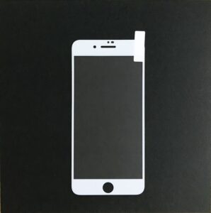 iPhone7Plus, 8Plus 共通 強化ガラス アンチグレア 指紋防止 白