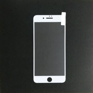 iPhone7Plusのみ 強化ガラス アンチグレア 指紋防止 白