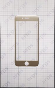 iPhone6, 6s 共通 カラー強化ガラス ソフト全面(3D曲面) 金