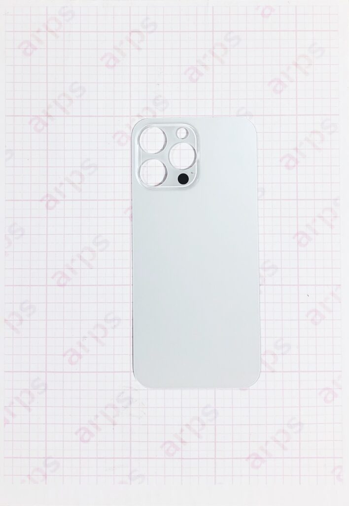 iPhone14ProMax バックガラス (レンズ部拡張版) 白