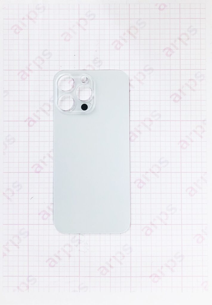 iPhone14Pro バックガラス (レンズ部拡張版) 白