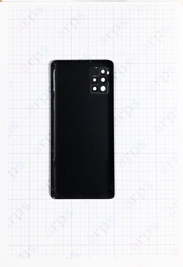 Galaxy A51 5G 海外版 バックパネル カメラレンズ付 プリズムブリックスブラック
