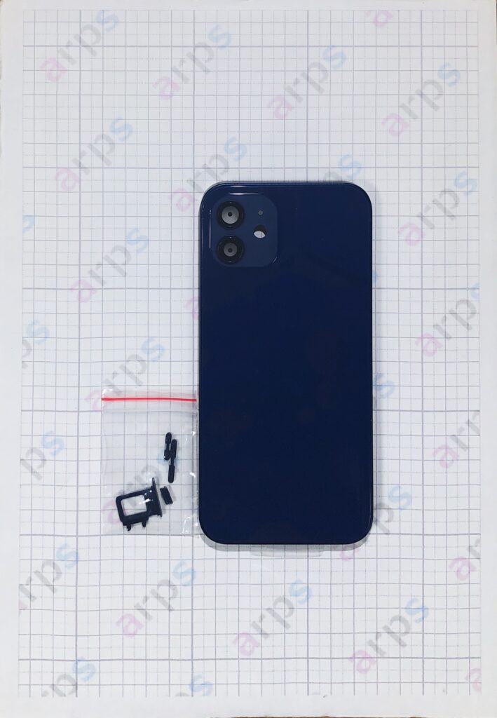 iPhone12 バックパネル (フレーム一体型) ブルー