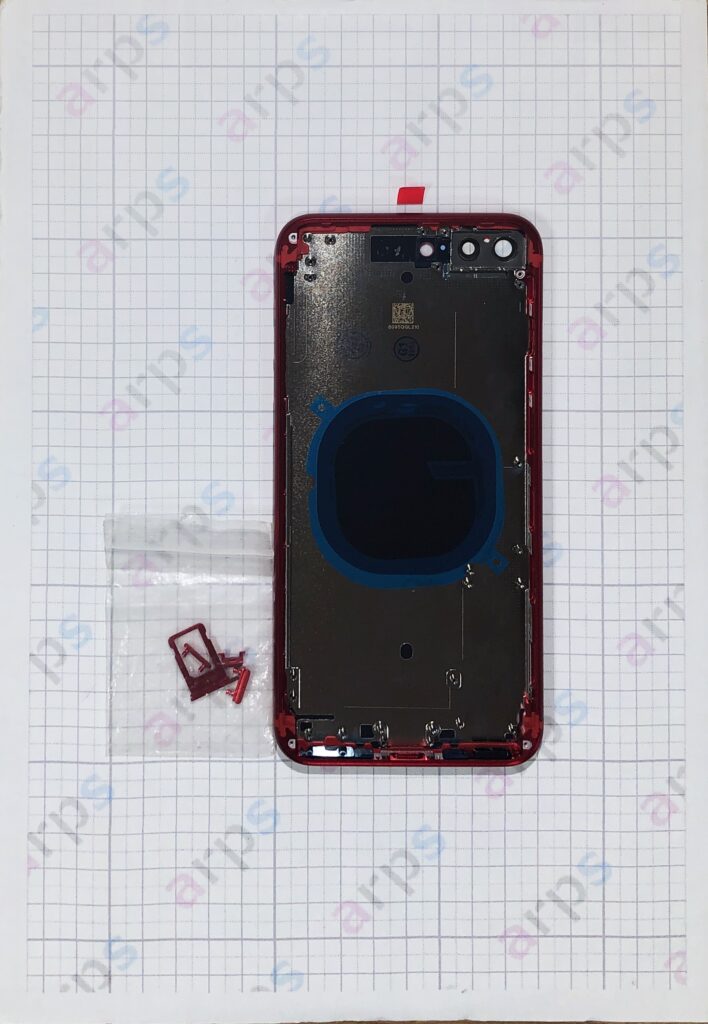 iPhone8Plus バックパネル (フレーム一体型) 赤